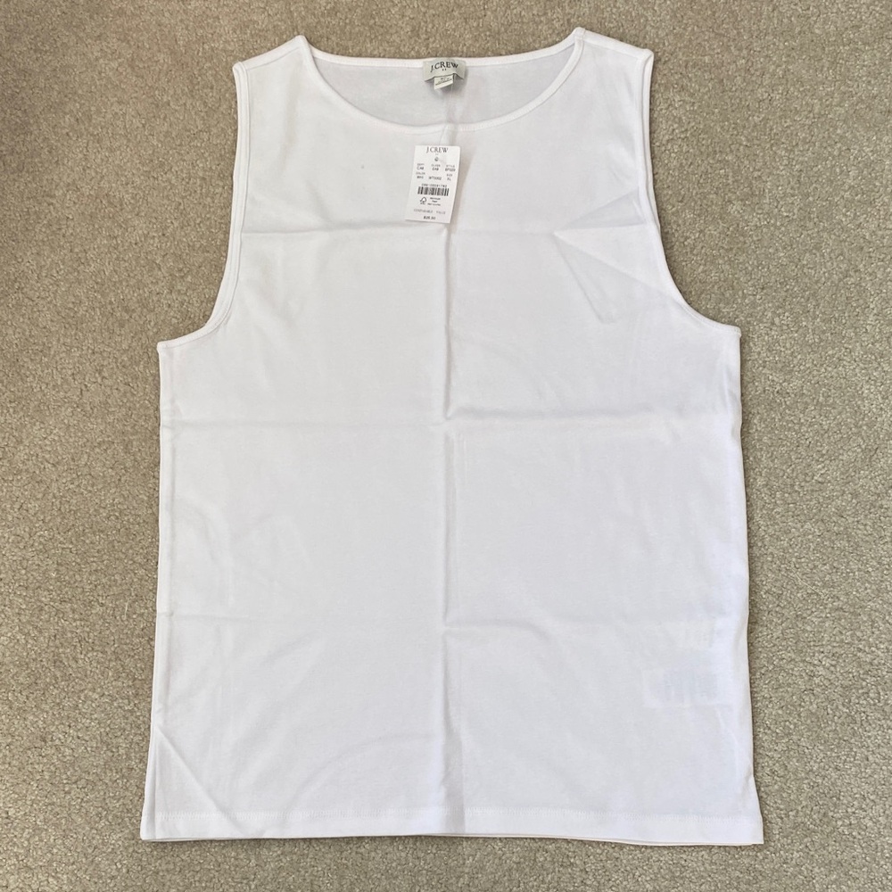 J. Crew Classic White Tank Top. NWT. Size XL